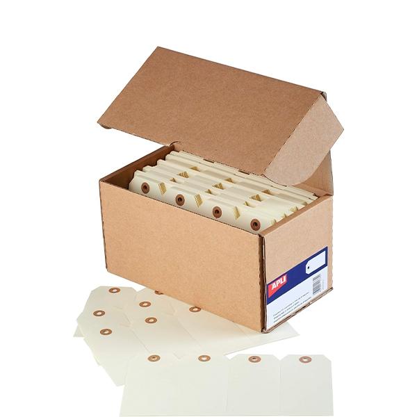 Apli C.1000 etiquetas con arandela 125x63mm crema