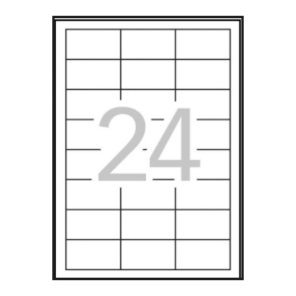 Apli Paq.2400 etiquetas A4 64, 6x33, 8mm