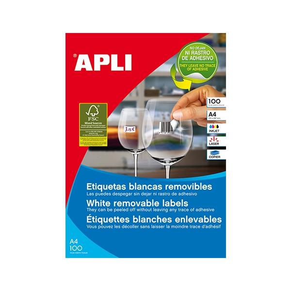 Apli C.1200 etiquetas removibles 97x42, 4mm
