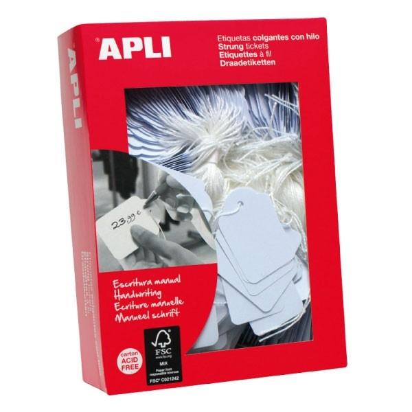 Apli Paq.1000 etiquetas colgantes 18x29mm