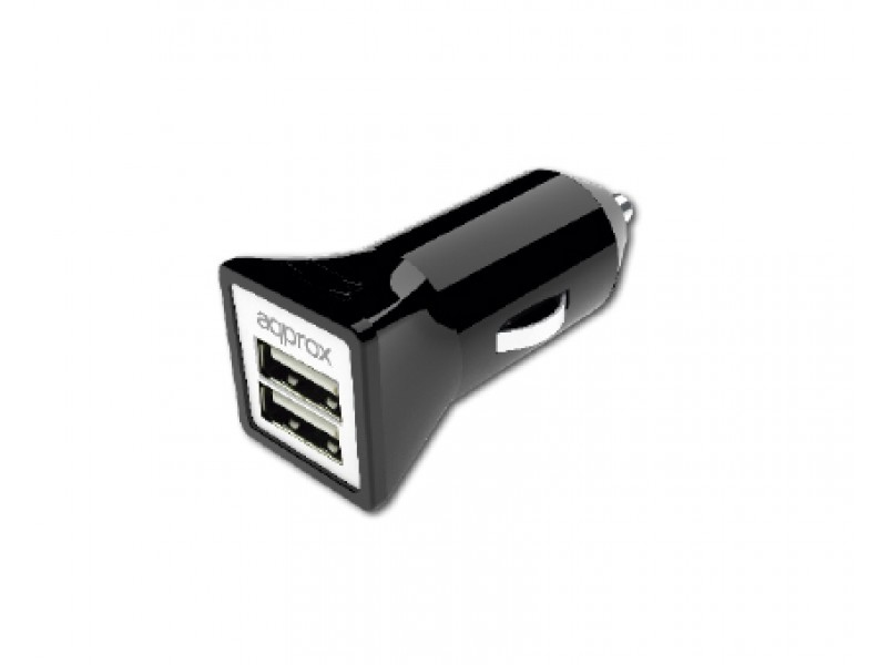 Approx Doble USB para Coche (Negro)