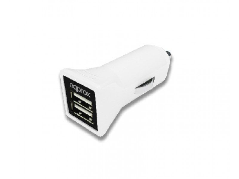 Approx Doble USB para Coche (Blanco)