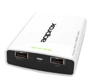 Approx Power Bank de bolsillo Universal Evolution 7800 mAh (Blanco)