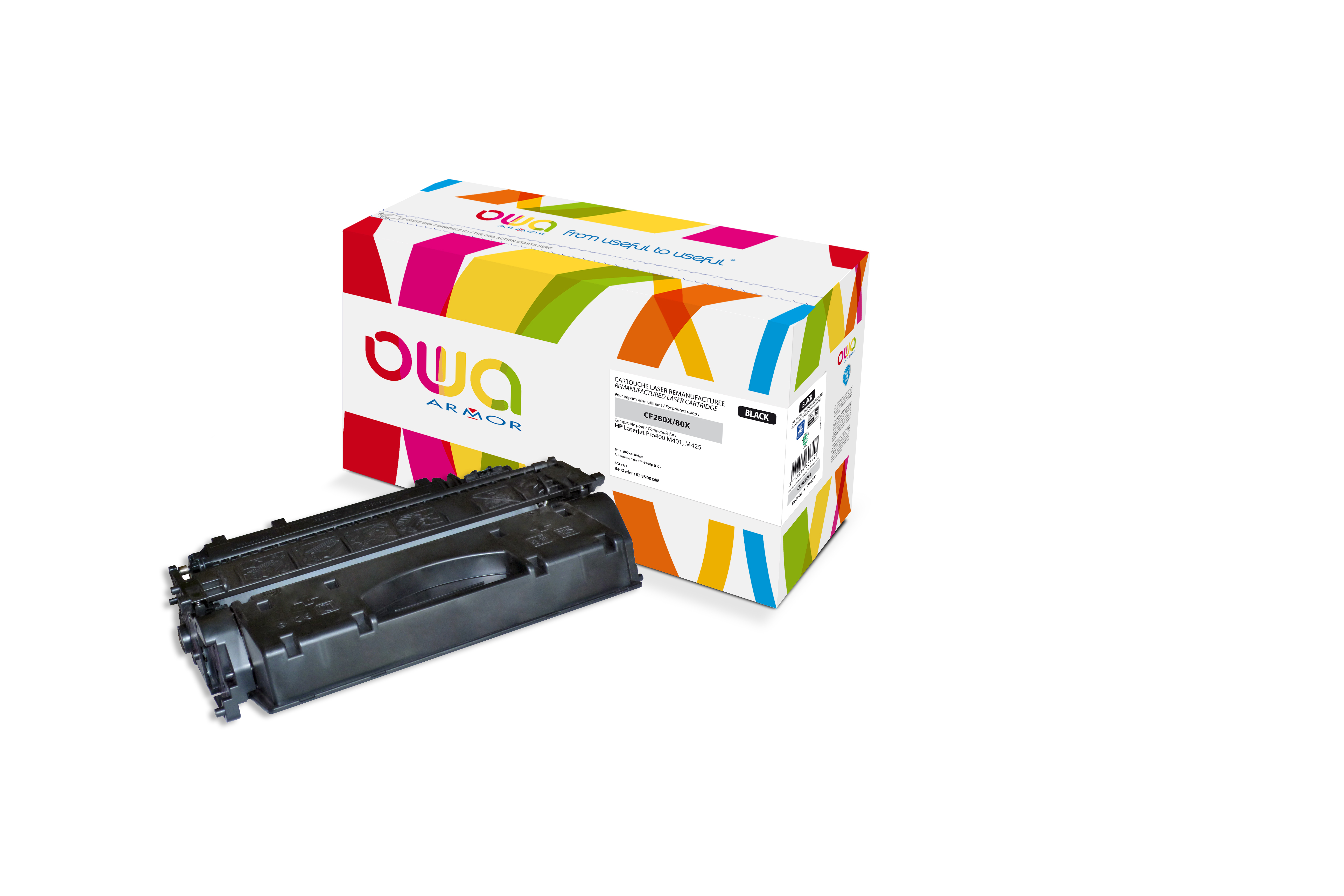 Armor Toner para HP Laserjet Pro 400 M401, M425 Negro 6.900 paginas