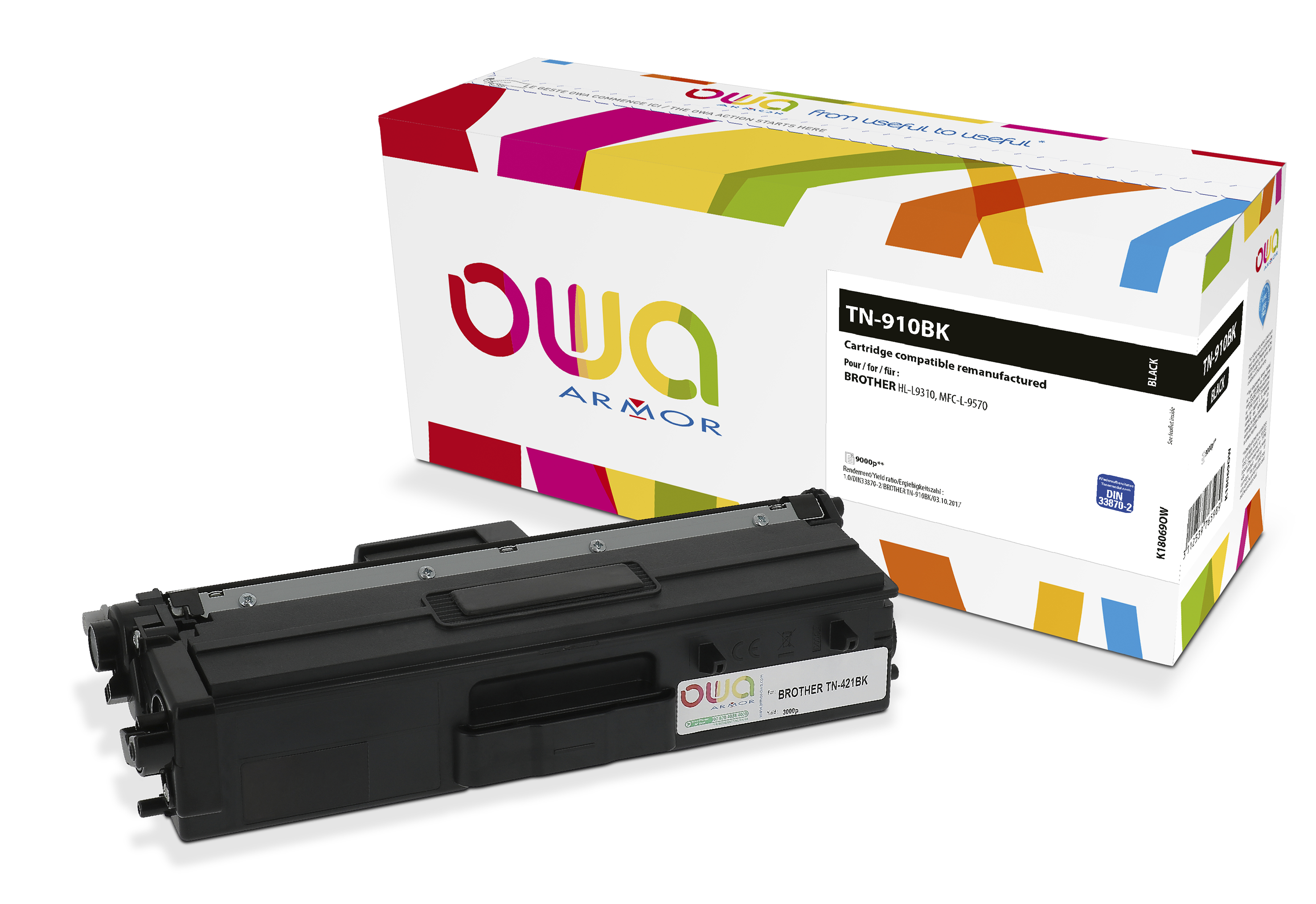 Armor Owa Toner negro para Brother HL-L9310, MFC-L-9570 TN-910BK