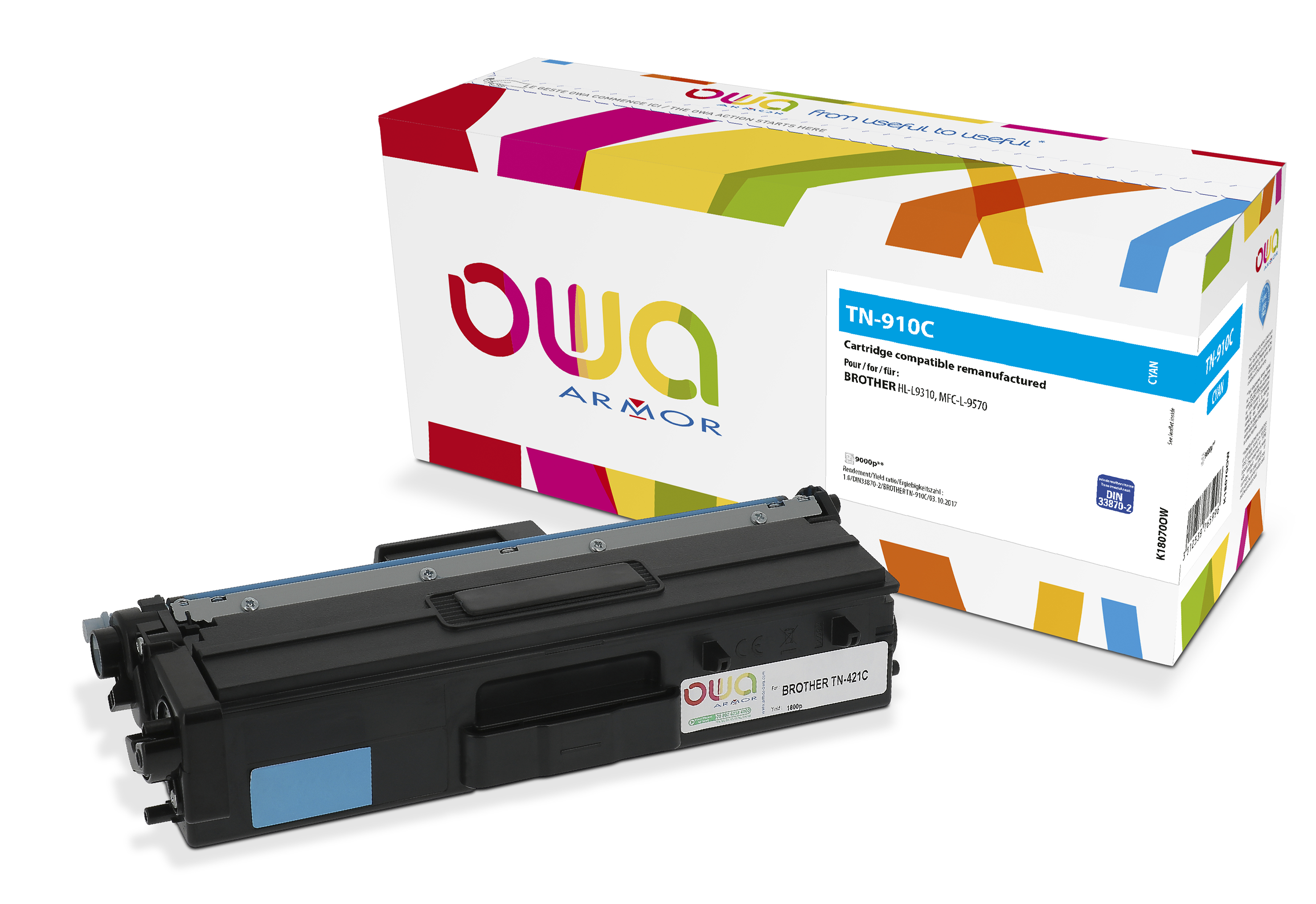 Armor Owa Toner Cyan para Brother HL-L9310, MFC-L-9570 TN-910C