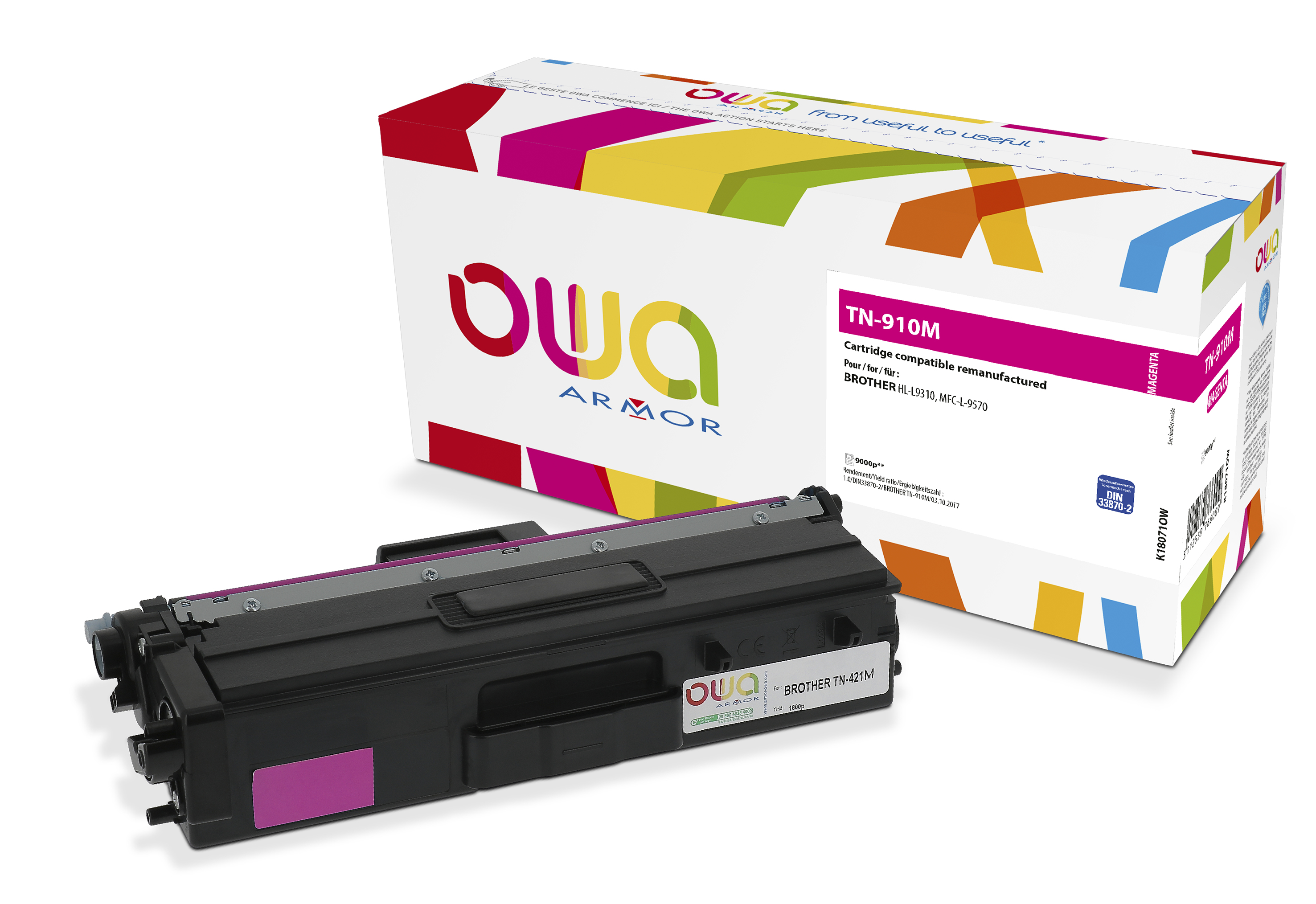 Armor Owa Toner Magenta para Brother HL-L9310, MFC-L-9570 TN-910M