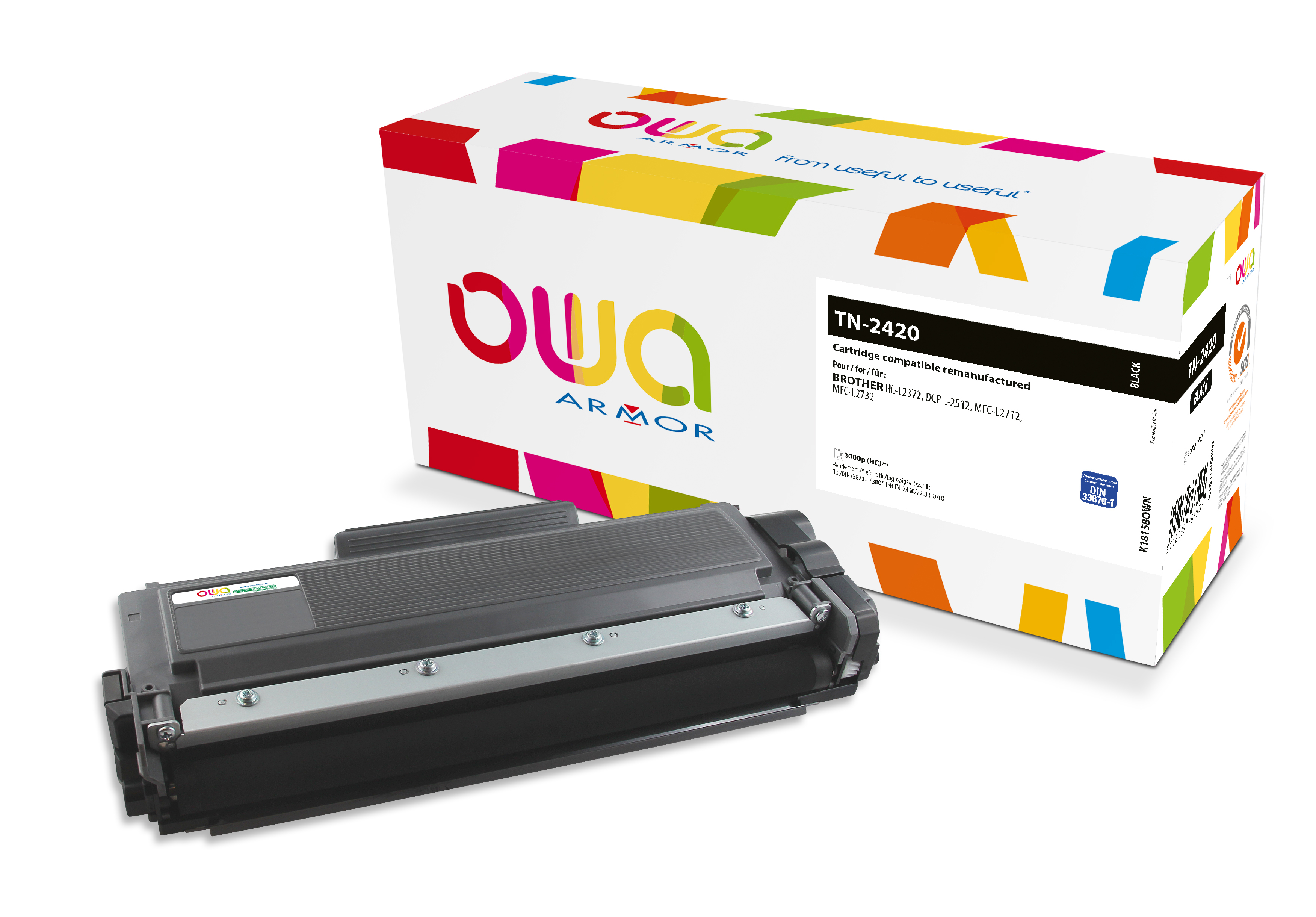 Armor Owa toner compatible HL-L2372, Dcp L-2512, MFC-L2712, MFC-L2732 toner compatible…