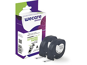 Armor Wecare cinta compatible para Dy 91200 Dymo Letratag Paper 12mmx4m Negro/blanco…