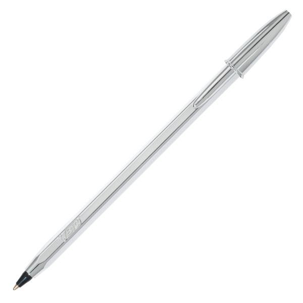 Bic Boligrafo Cristal Celebrate cuerpo plateado negro