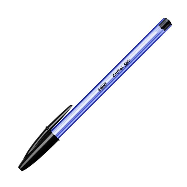 Bic Boligrafo Cristal Soft - Punta 1, 2 mm - Color negro