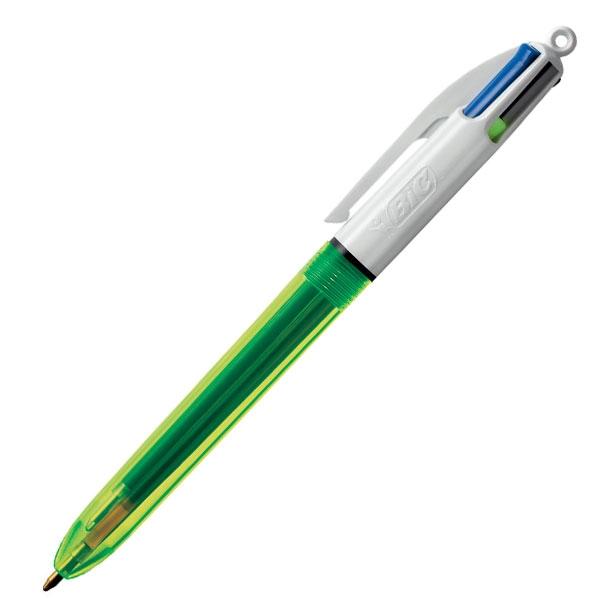 Bic Boligrafo 4 colores Fluo punta media