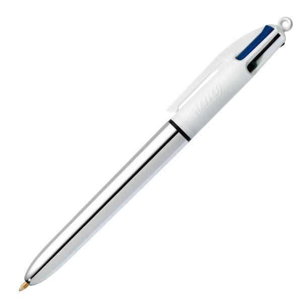 Bic Boligrafo retractil 4 colores Shine - Punta 1 mm - Color negro / azul