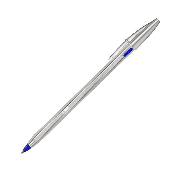 Bic boligrafo Cristal Metal Renew + 2 recambios azul