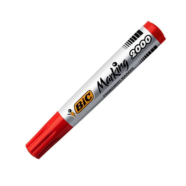 Bic Marcador permantente Marking 2000 punta conica trazo 1, 7mm rojo