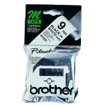 Brother Cinta No laminada Blanco / negro 9 mm