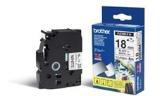 Brother Cinta laminada Blanco / negro (Flexibles) 18mm