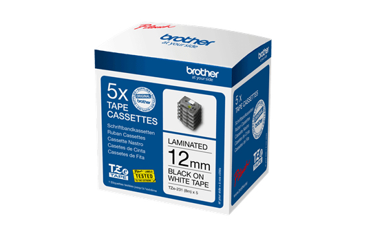 Brother Pack multiple de cintas de etiquetado TZe231M5