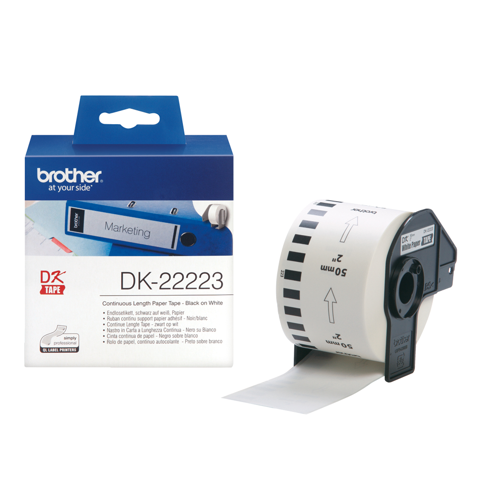 Brother Rollo de Papel Continuo Blanco de 50mm x 30, 48m