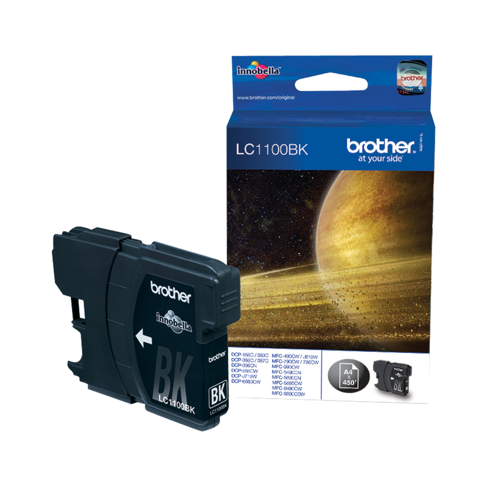 Brother Cartucho de tinta negro DCP-385C/ MFC-6490CW/5490cn,. 450 pag