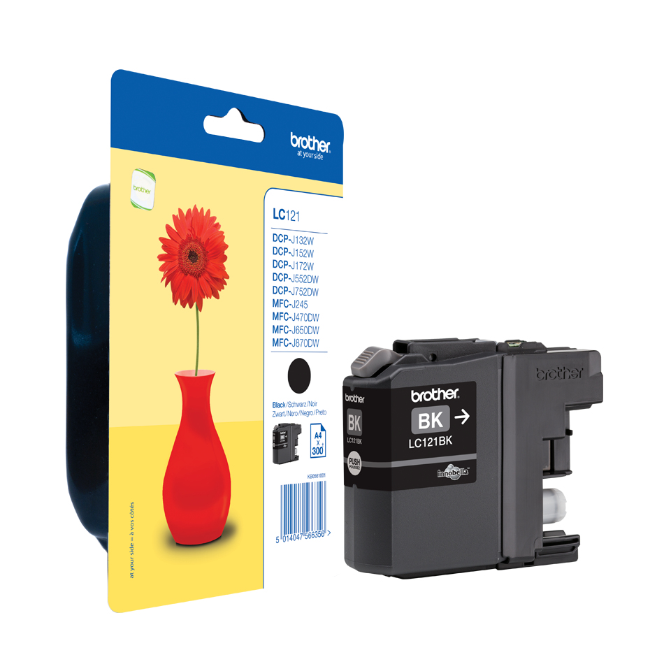Brother Cartucho de tinta negro DCP-J552dw MFC-J470dw,. 300 pag