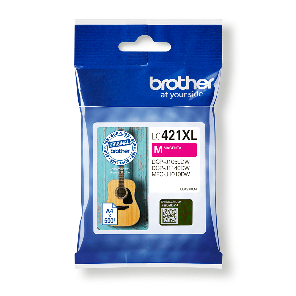 Brother Cartucho de tinta magenta de larga duracion LC421XLM para DCP-J1050DW / DCP-J1140DW…