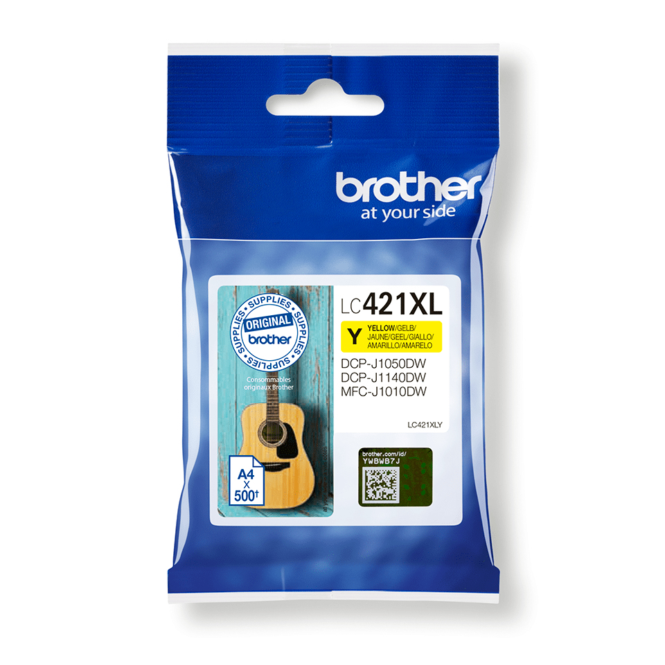 Brother Cartucho de tinta amarillo de larga duracion LC421XLY para DCP-J1050DW /…