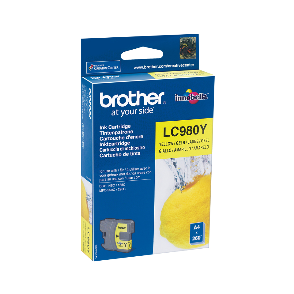 Brother Cartucho tinta Amarillo DCP-145C/DCP-165C,, 260 paginas