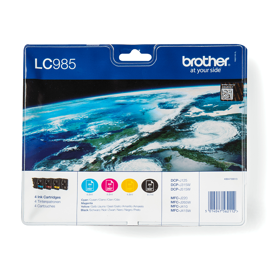 Brother Pack cartuchos Negro, Cian, Magenta y Amarillo DCP-J315W