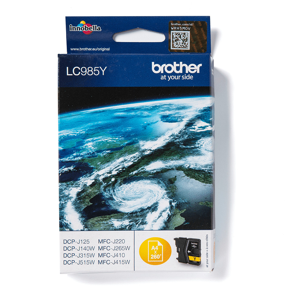 Brother Cartucho de tinta amarilla LC985 para DCP-J315W sin blister
