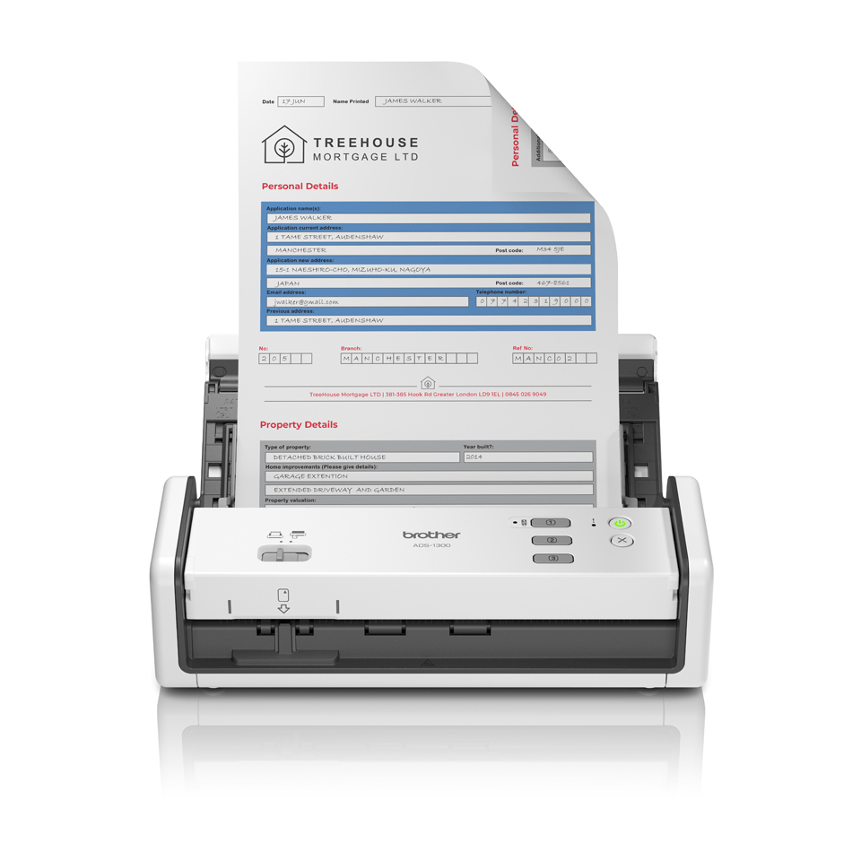 Brother Escaner de sobremesa compacto ADS1300