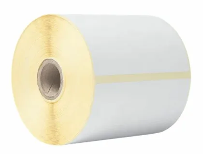 Brother Caja de 8 rollos de etiquetas termicas blancas - Cada rollo contiene 350 etiquetas…