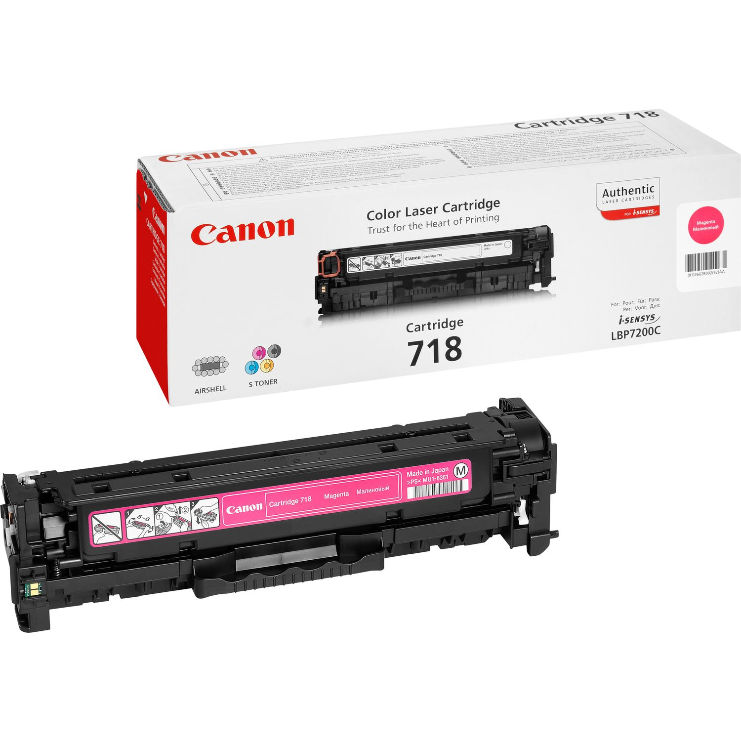 Canon Lbp/7200CDN Serie MF8300 Toner Magenta 718M, 2.900 PaGINAS