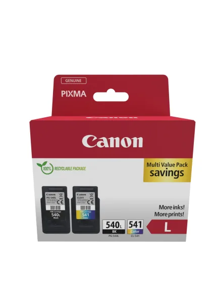 Canon Pack PG540L/CL541XL +50h glossy photo paper carton Sec con alarma