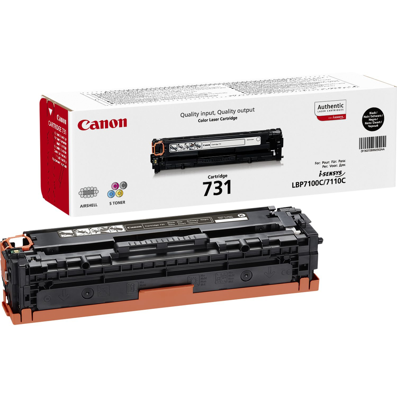 Canon LBP7100CN/7110CW MF8230CN Toner Negro 731BK 1.400 paginas