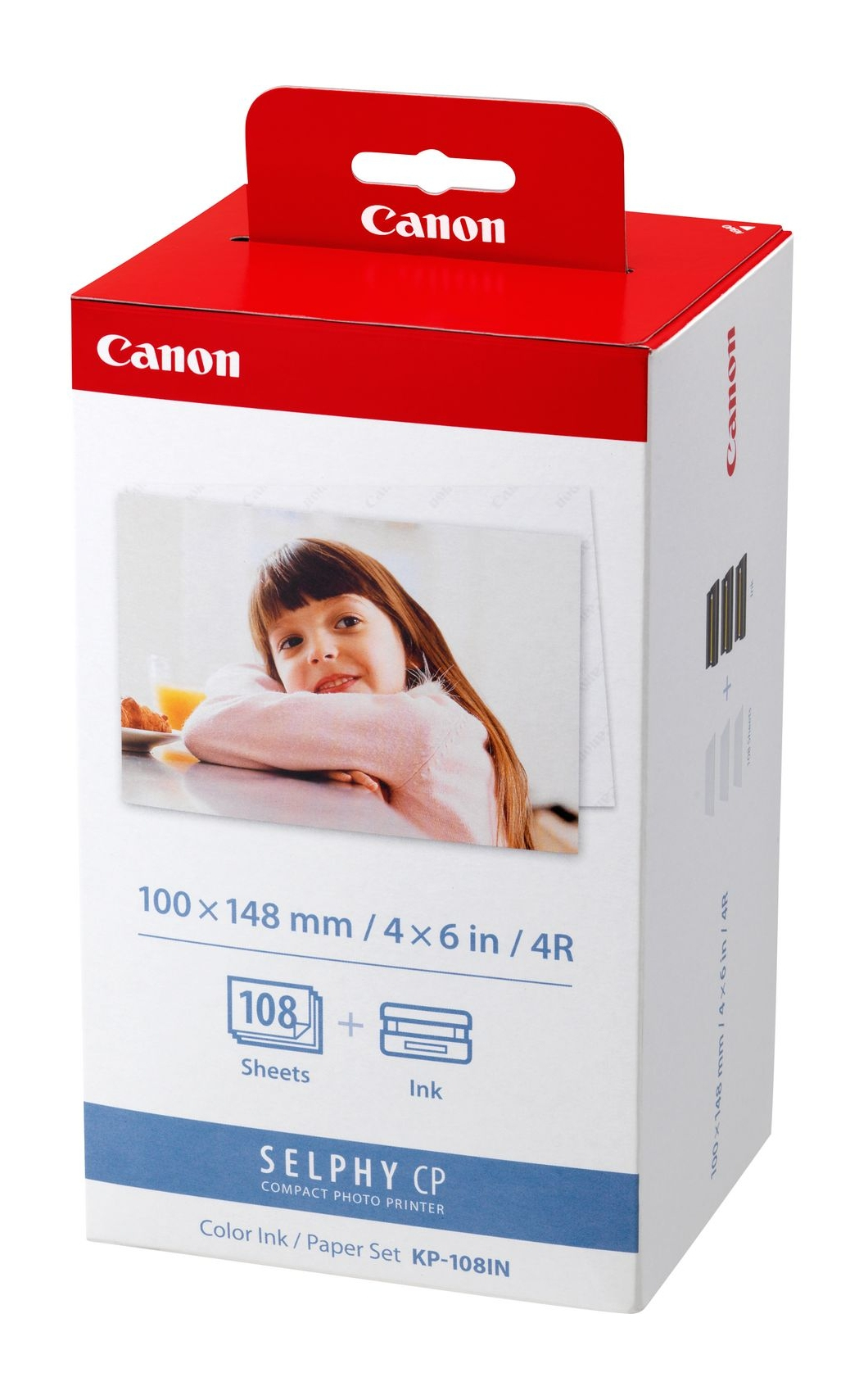 Canon Cartucho + Papel Tamaño Postal 10x15cm (108 fotos) para Video- CP-100