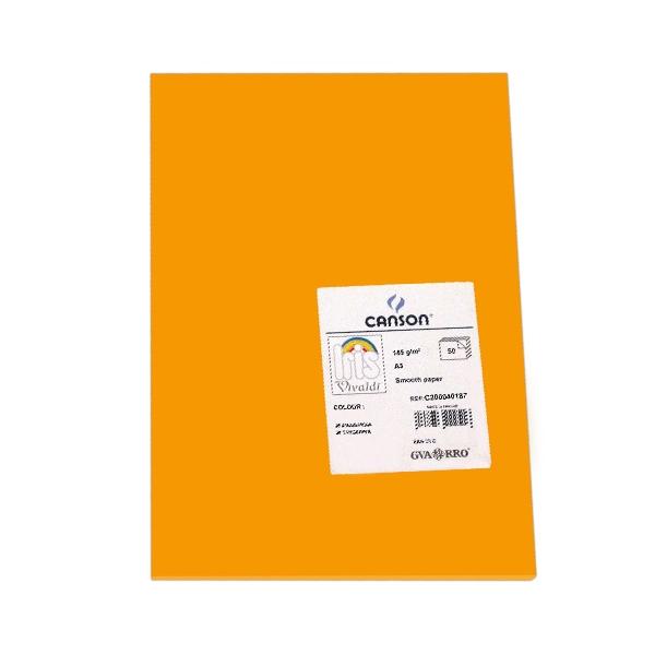 Canson Pack de 50 Cartulina 185g A3 mandarina