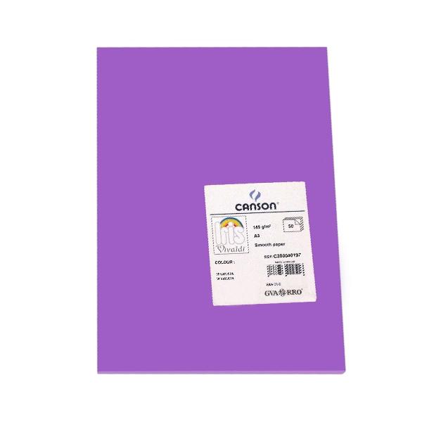 Canson Pack de 50 Cartulina 185g A3 violeta