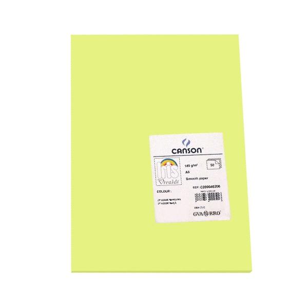 Canson Pack de 50 Cartulina 185g A3 verde manzana
