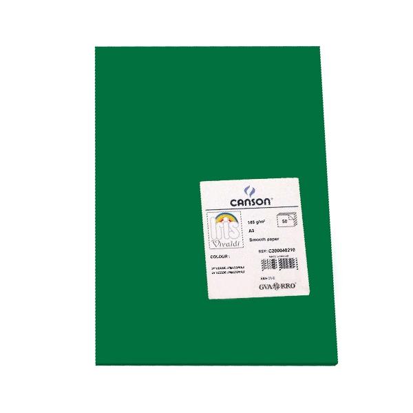 Canson Pack de 50 Cartulina 185g A3 verde amazonas