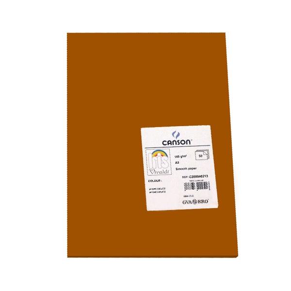 Canson Pack de 50 Cartulina 185g A3 chocolate