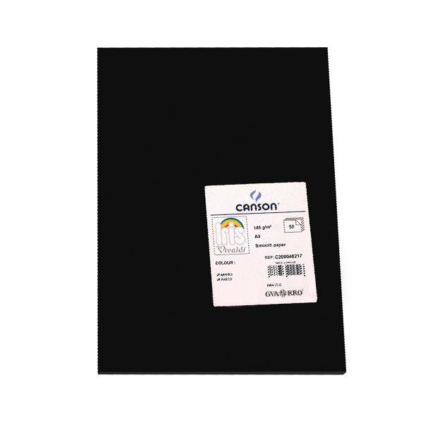 Canson Pack de 50 Cartulina 185g A3 negro
