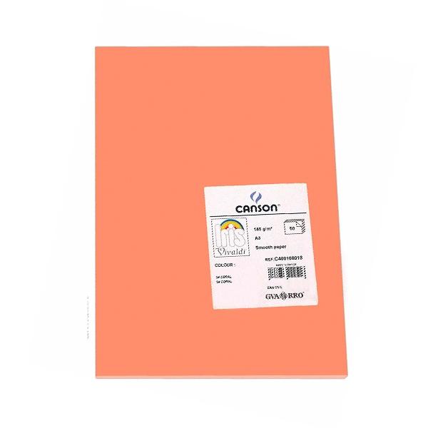 Canson Pack de 50 Cartulina 185g A3 coral