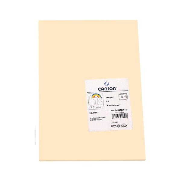 Canson Pack de 50 Cartulina 185g A4 cascara de huevo