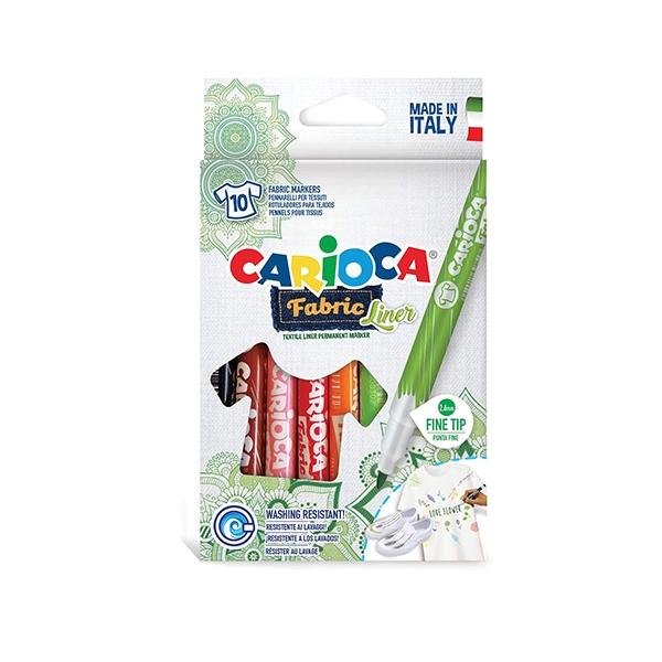 Carioca C.10 Rotuladores Textiles Fabric Liner Colores Surtidos