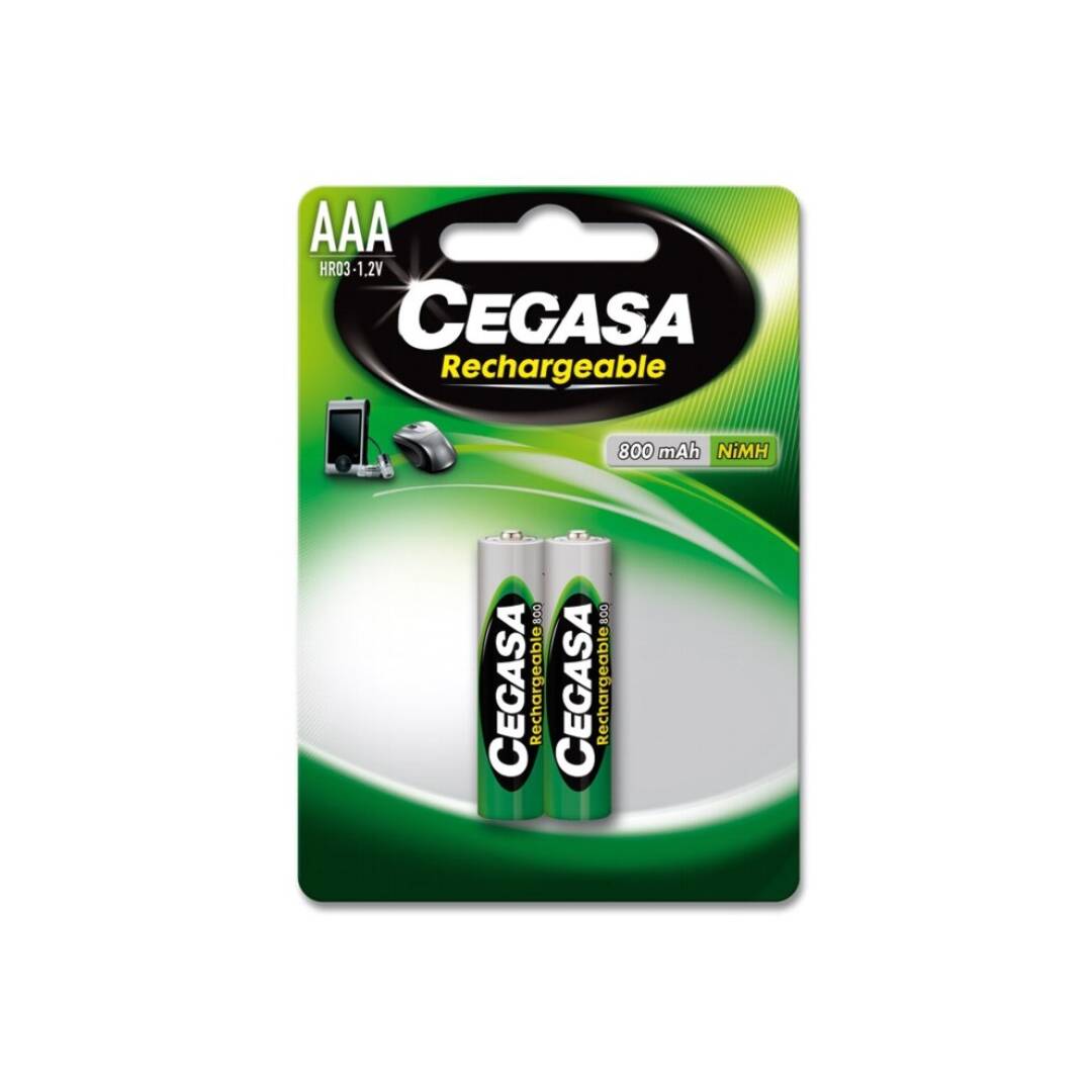 Cegasa Pila Recargable HR03 800 mAh 1, 2V BL.2 Uds