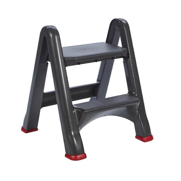 Curver Taburete plegable 50x17x64cm rojo-negro