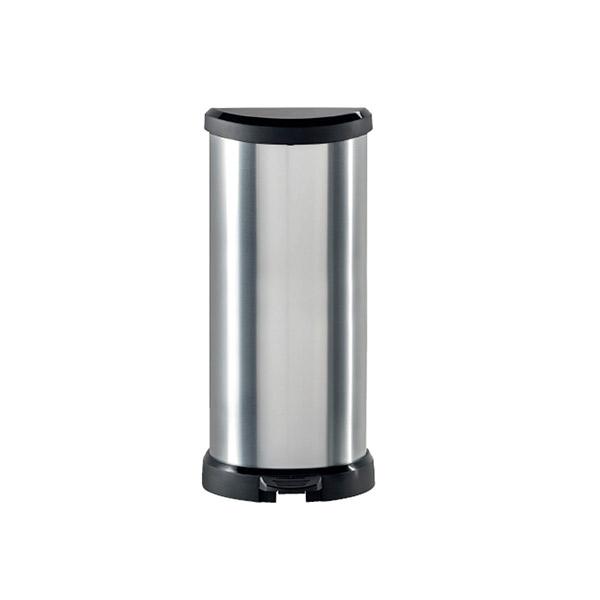 Curver Cubo Decobins con pedal 40l metalizado