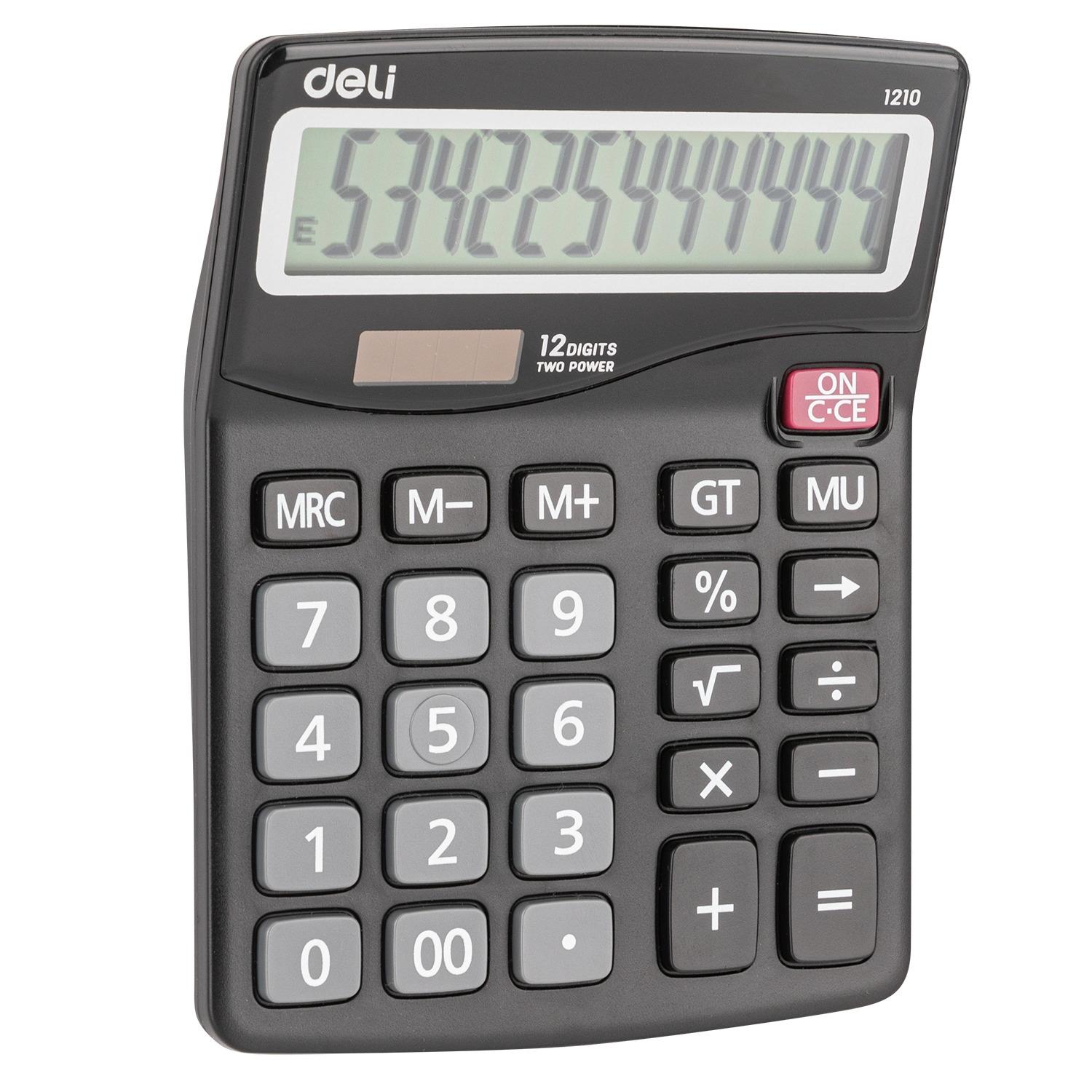Deli Calculadora de sobremesa E1210 12 digitos negro