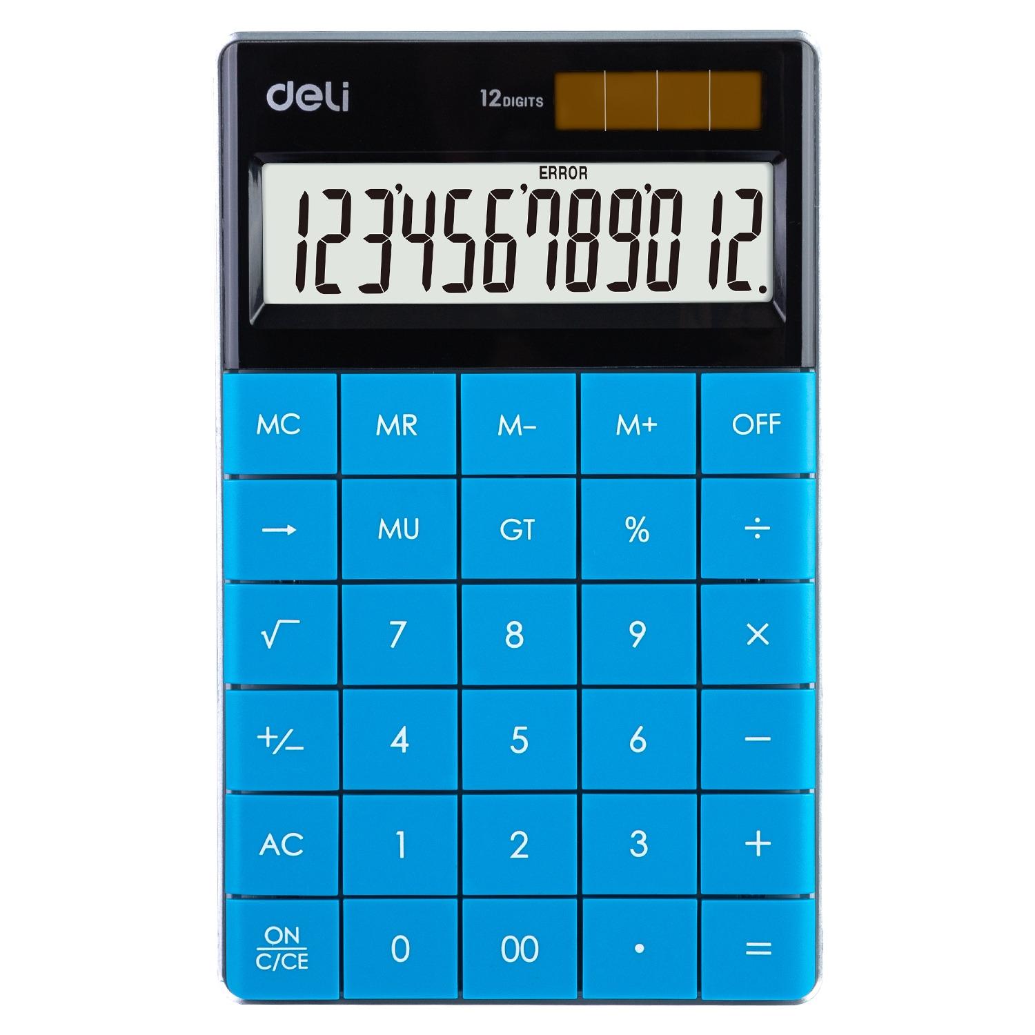 Deli Calculadora de sobremesa Deli E1589 12 digitos azul